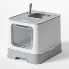 pawjoy Self-Cleaning Litter Box Regular Size, Grey