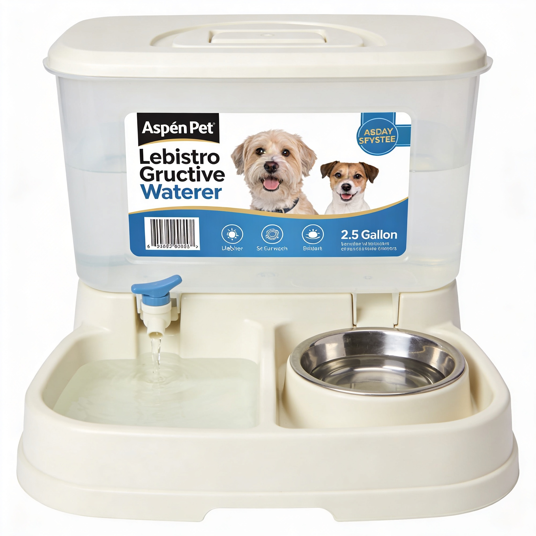 pawjoy Gravity Waterer for Pets, 2.5 Gallon, Made in USA
